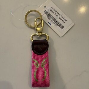 Harding Lane pink pineapple key fob